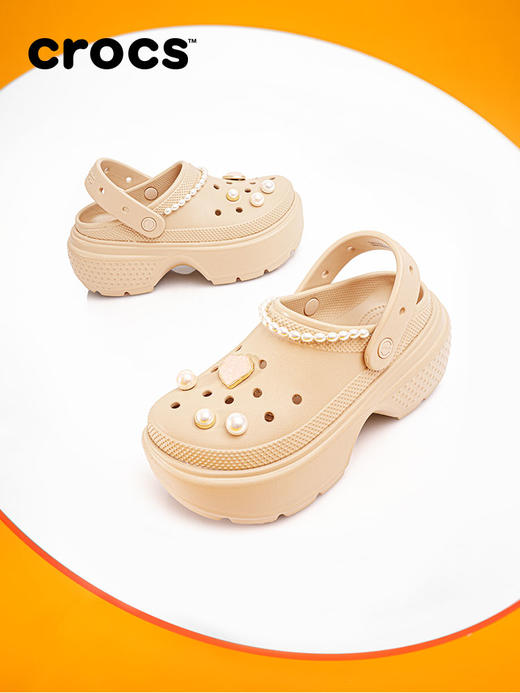 【经典佰搭 平稳舒适】Crocs卡骆驰 水晶雪屋洞洞鞋厚底沙滩鞋户外包头女鞋洞洞鞋女沙滩鞋跟高5-6CM 商品图0