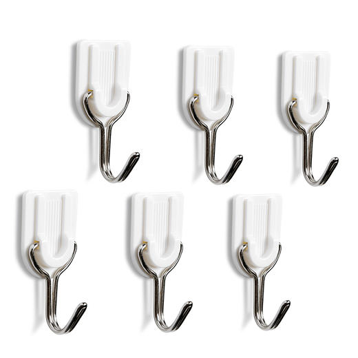 【批发】美丽雅简色经典小粘钩 6只装 商品图2