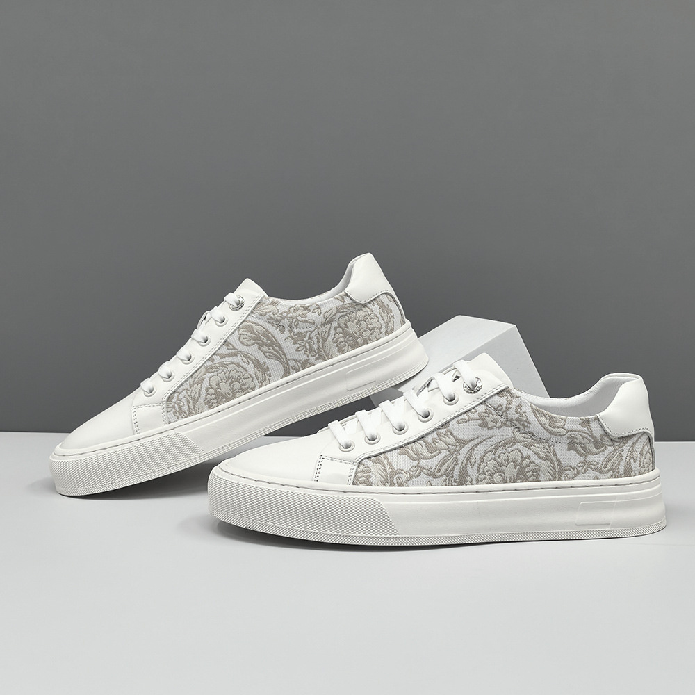 真皮板鞋男款潮流百搭休闲鞋韩版潮流男士高端轻奢一脚蹬懒人鞋男