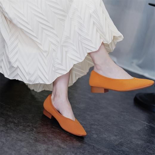 REREJOY 法式方头方跟飞织王妃鞋 商品图2