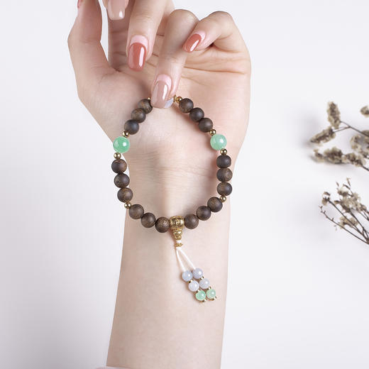 xy0428沉香+翡翠手串 商品图6