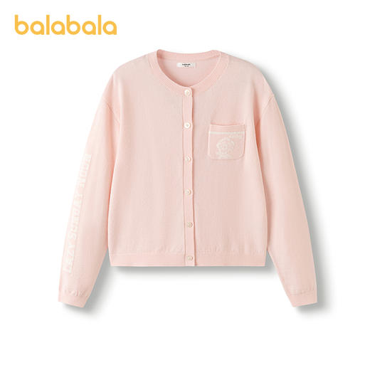 【商场同款】巴拉巴拉童装儿童开衫女童2025秋季新款毛衣提花毛衫 商品图0