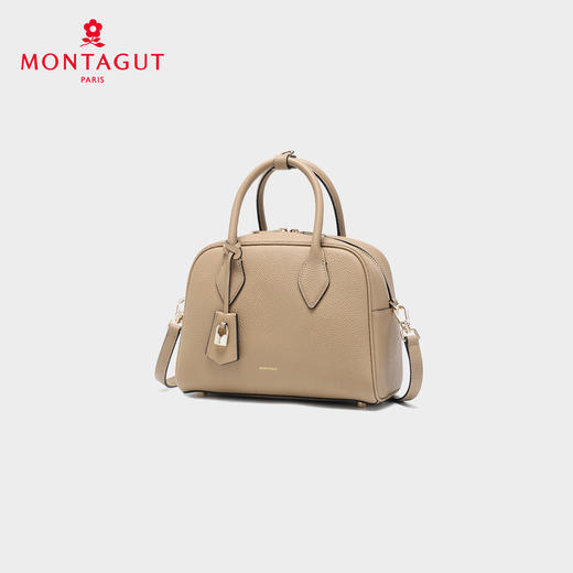 梦特娇女包2025头层牛皮保龄球包手提小包秋季新款单肩斜挎包女 商品图1