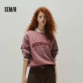 [商场同款]森马哈利波特联名卫衣女字母2025新款oversize刺绣秋装