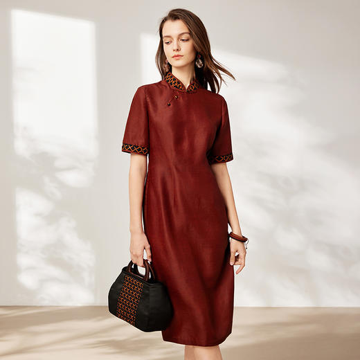 TANGY Collection天意2025秋季新品商场同款旗袍女连衣裙L253808 商品图3