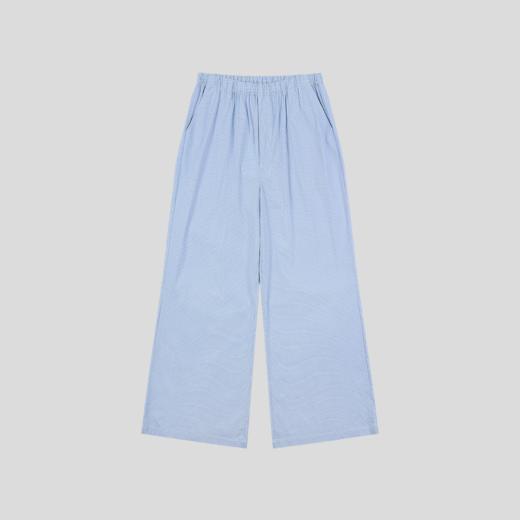 GOODBAI logo印花收腰抽绳薄料阔腿休闲裤 商品图2