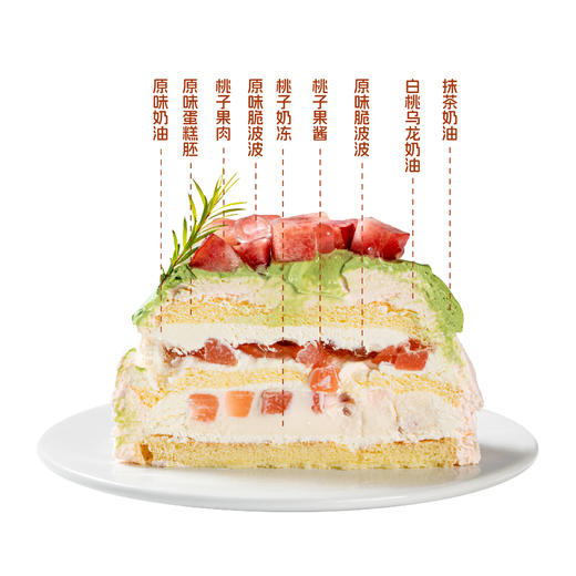 【老客户专享价】夏季新品上新-乌龙蜜桃纯动物奶油半糖蛋糕 商品图7