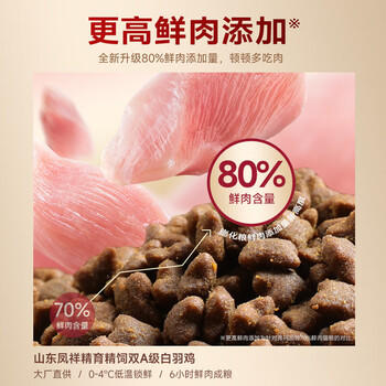 弗列加特猫粮 80%鲜肉含量 全价高肉天然粮 幼猫猫粮鲜鸡肉味2kg 商品图3