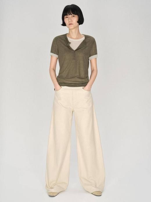 轻奢系列！真俩件针织短袖，可随意拆分！撞色俩件套针织短袖！2025新款羊绒莱赛尔短袖！ 商品图3