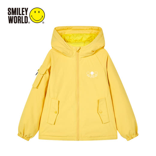 SMILEY WORLD儿童羽绒服防风保暖男女童时尚连帽外套S23435Y732 商品图1
