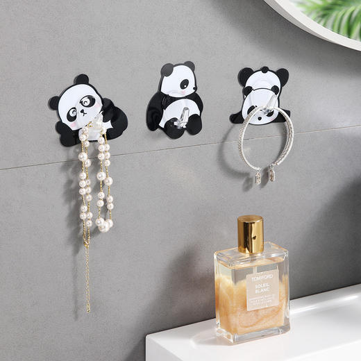 【批发】美丽雅熊猫无痕粘钩承重3KG厨房卫浴免打孔 3个/板 商品图2