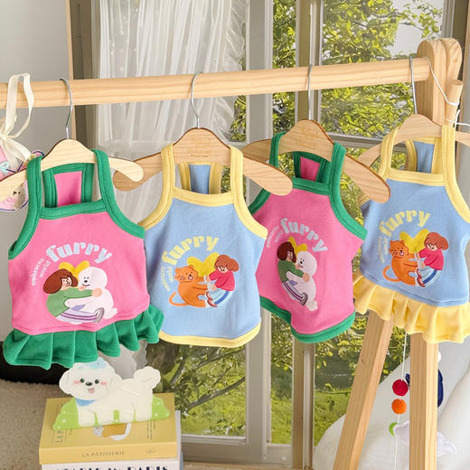 【毛孩子专属版型，不松不垮不臃肿】宠物猫咪狗狗衣服夏季薄款 泰迪比熊小型犬小猫春夏装 可爱吊带-QQ 商品图0