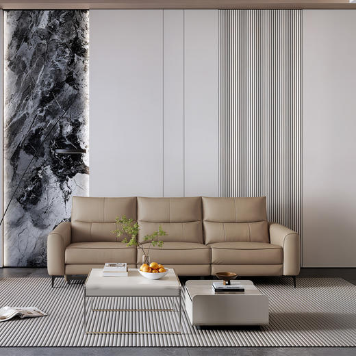 顾家家居整装 现代舒适 皮艺功能沙发 KZ.9055C 乐居 商品图1