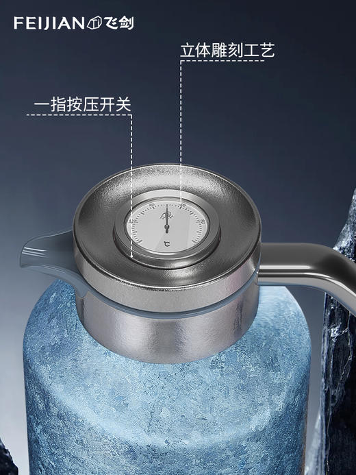 【森哥优选】飞剑纯钛保温壶大容量精准测温茶水分离全钛焖泡茶壶 商品图4
