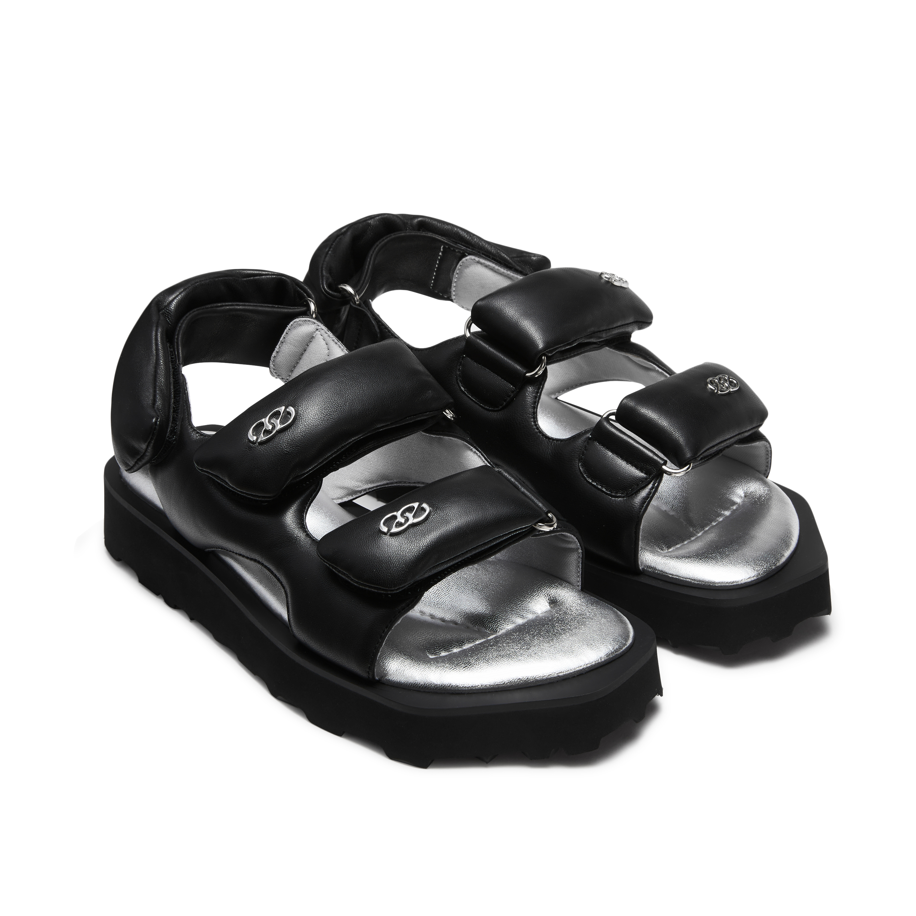 [捡漏价]lost in echo2024春季新品设计师品牌切面厚底增高填充双条带凉鞋