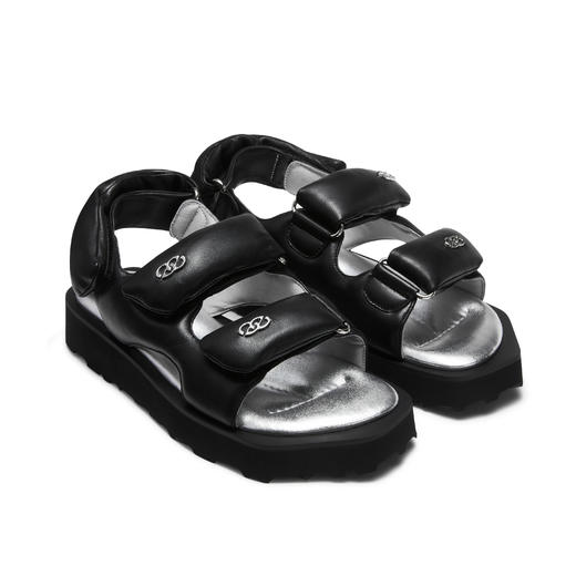 [捡漏价]lost in echo2024春季新品设计师品牌切面厚底增高填充双条带凉鞋 商品图0