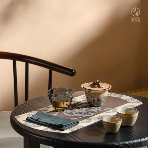 万仟堂（Edenus）旅行茶具套装 敦煌联名高档便携快客杯 越过山丘A 叶黄釉 商品图1