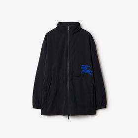 BURBERRY 巴宝莉 女士马术骑士图案贴花尼龙夹克外套 黑色 8104108 A1189