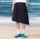 马得工地/MDGDQZ252304/斜下摆牛仔半裙 商品图0