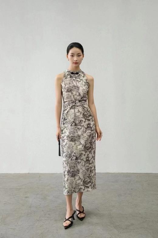 Le Malene 水墨印花无袖连衣裙 20901 商品图0