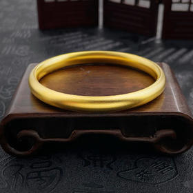 【限时克减150元】足金999.9 #复古风 椭圆古法空心固口光圈素圈手镯泥鳅背贵妃镯（面宽约7.4-7.8mm）(GFSZW00201-3)预售产品下单后不退款不退货不换货不补差价