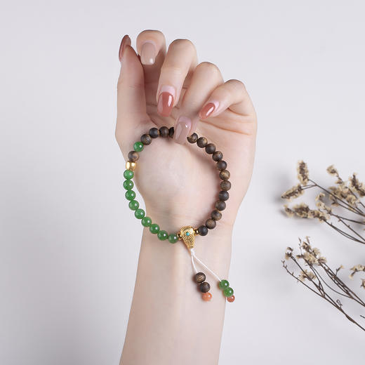 xy0431沉香+碧玉半山半水手串 商品图6