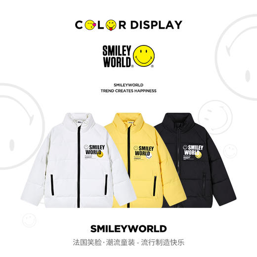 SMILEY WORLD儿童棉服外套户外秋冬季儿童男孩棉衣男女童S23435J134 商品图2