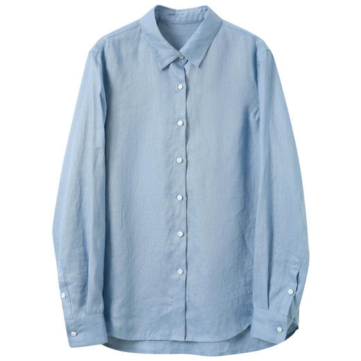 【六好氧气衫】[100亚麻]三彩2025秋季新款纯色衬衫翻领宽松衬衣极简风Z 商品图4