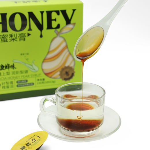 木渔蜂味槐蜜梨膏 自然成熟蜜+砀山酥梨膏 配料极简 无添加色素麦芽糖 便捷勺装 13g/支*10 商品图3