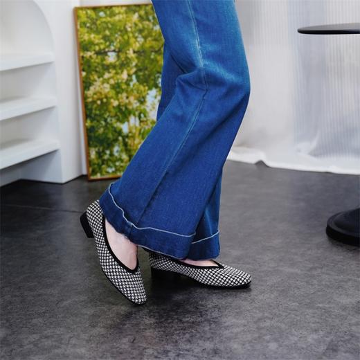 REREJOY 法式方头方跟飞织王妃鞋 商品图6