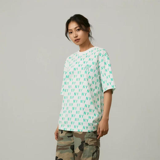 【XL断码服】【微瑕，如无货做退款处理】MLB满印老花时尚24年新款休闲短袖小标3ATSM1143 商品图1