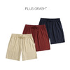 PLUS CRASH港风休闲极简设计轻薄透气亚麻短裤百搭复古夏季五分裤 商品缩略图4
