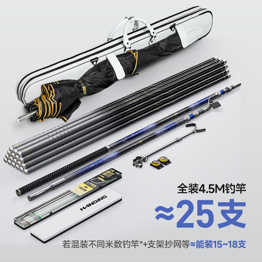 汉鼎新款PU竿包渔具包鱼竿包多功能钓鱼包防水大容量杆包收纳盒包 商品图1