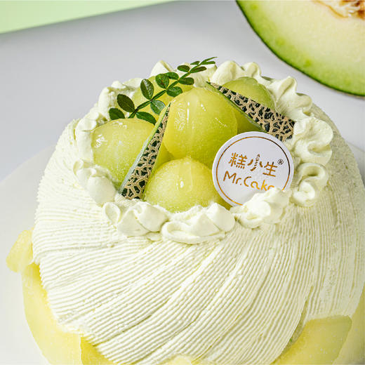 夏季新品上新-龙井蜜瓜纯动物奶油半糖蛋糕 商品图4