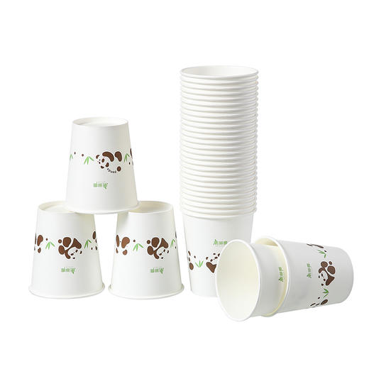 【批发】美丽雅 简语一次性加厚纸杯228ml*50只 一次性杯子耐热不渗漏 商品图1