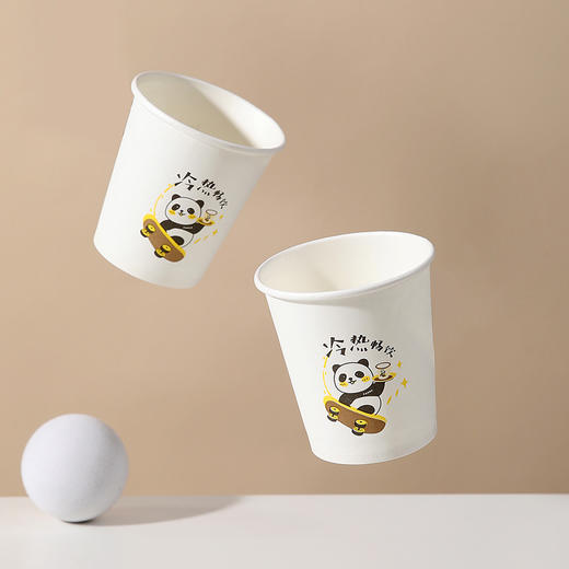 【批发】美丽雅双层厚底乐享纸杯FDA食品级认证 100个/袋 商品图2