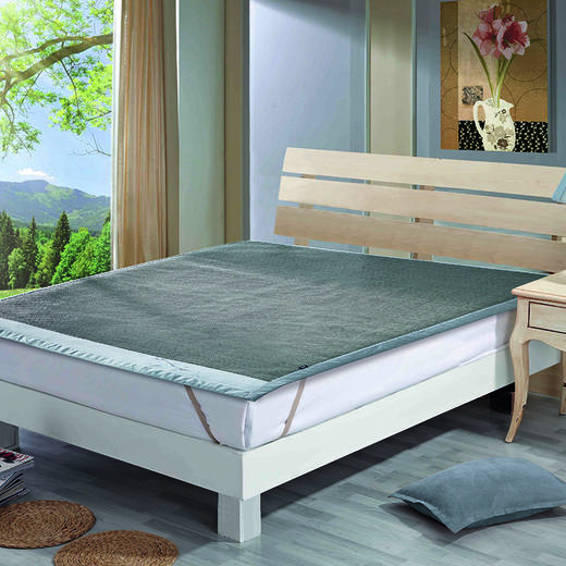 多喜爱 霸王席单件-青州/御享（咖/灰）/福禄（咖/灰） 【四角弹力绑带】【精致盖头刺绣】加厚加密 藤席编织更紧密 间隙更小 无毛刺 3D蜂窝层  席面可卷曲 商品图0