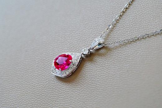 0.75ct刻面红宝石吊坠 商品图1