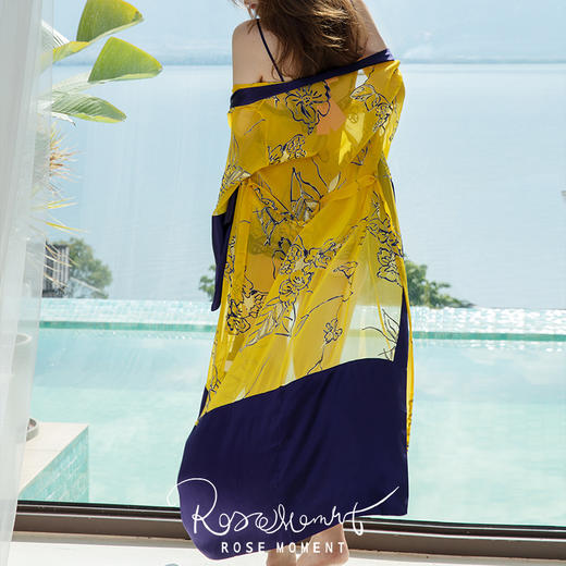 烂花绡轻盈微透重典雅中款真丝睡袍 P241115 商品图5