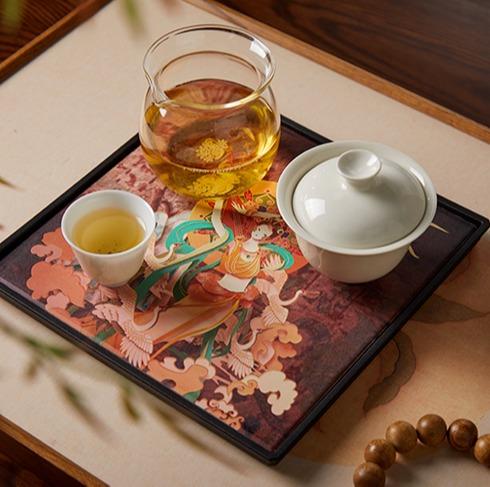 【超模君精选 89元3个，99元4个】吸水茶盘，古画入盘，耐用干爽，可作果盘、香盘、装饰画 商品图8