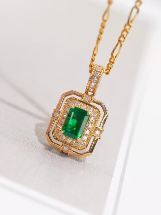 0.9ct刻面祖母绿吊坠 商品图2