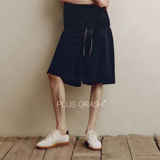 PLUS CRASH旅行者系列夏新抗皱透气短裤拼色抽绳基础百搭五分裤 商品图2