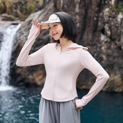 【轻氧装备】洁丽雅女士修身防晒衣夏季凉感套头连帽一体防护登山 商品图3