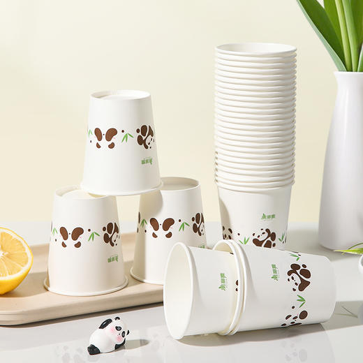 【批发】美丽雅 简语一次性加厚纸杯228ml*50只 一次性杯子耐热不渗漏 商品图4