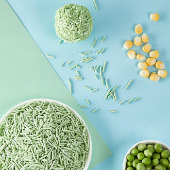 宠幸  升级2mm绿茶豆腐猫砂2.7kg*4 纯豆腐可冲厕所除臭低尘猫砂 商品图2