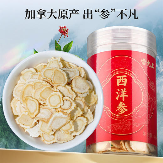 雷允上加拿大西洋参片30g/瓶（1.2-1.4cm）*2瓶装 商品图0