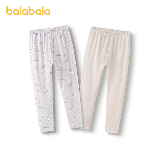 巴拉巴拉女保暖裤秋季新品儿童秋裤打底裤睡裤两条装 商品图2