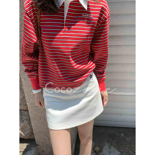 COCO ZONE 刘一一 “法网半裙”刺绣灵动裙摆户外风半裙 CD1A1107 商品图0