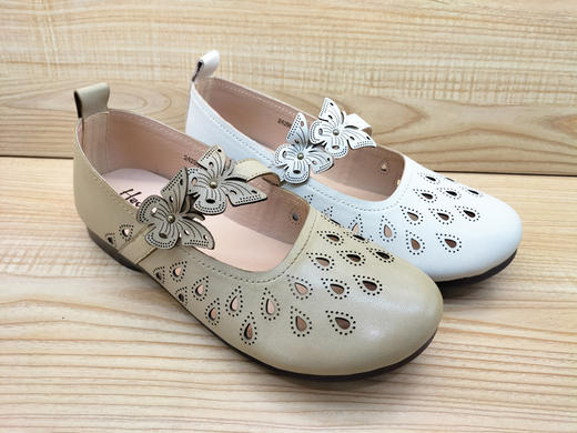 豪行正品女凉鞋24299813真皮软底舒适休闲平底女鞋甜美透气夏女鞋 商品图3