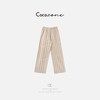 COCO ZONE 刘一一【100亚麻】松紧腰层次感舒适休闲裤CD1A0984 商品缩略图1